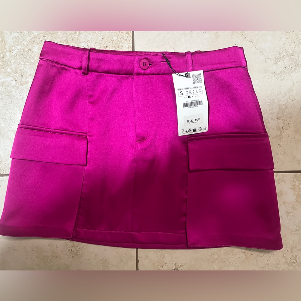 Zara Fuchsia Mini Skirt